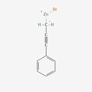 molecular formula C9H7BrZn B6300991 3-Phenylprop-2-yn-1-ylzinc bromide, 0.50 M in THF CAS No. 93784-73-7