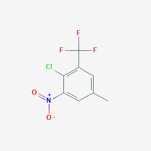 molecular formula C8H5ClF3NO2 B6300995 2-Chloro-5-methyl-3-(trifluoromethyl)nitrobenzene CAS No. 96783-82-3
