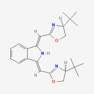 molecular formula C24H31N3O2 B6301010 (1Z,3Z)-1,3-Bis[[(4S)-4,5-dihydro-4-(t-butyl)-2-oxazolyl]methylene]-2,3-dihydro-1H-isoindole, 98% CAS No. 1361563-41-8
