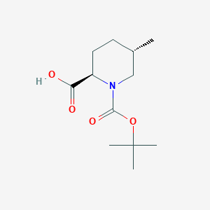 molecular formula C12H21NO4 B6301026 (2R,5S)-1-(t-Butoxycarbonyl)-5-methylpiperidine-2-carboxylic acid CAS No. 1430078-02-6