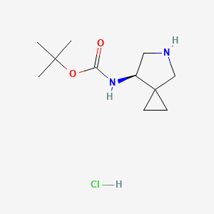molecular formula C11H21ClN2O2 B6301069 (R)-(5-Aza-spiro[2.4]hept-7-yl)-carbamic acid t-butyl ester hydrochloride CAS No. 2097061-02-2