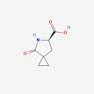 molecular formula C7H9NO3 B6301082 (6R)-4-Oxo-5-azaspiro[2.4]heptane-6-carboxylic acid CAS No. 2166118-43-8