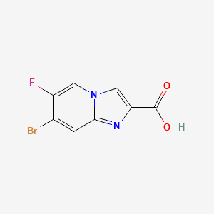 molecular formula C8H4BrFN2O2 B6301104 7-溴-6-氟咪唑并[1,2-a]吡啶-2-羧酸 CAS No. 2231675-42-4