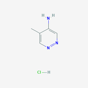 molecular formula C5H8ClN3 B6301115 5-Methylpyridazin-4-amine hydrochloride CAS No. 2250241-98-4