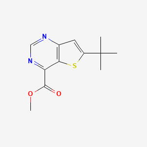 molecular formula C12H14N2O2S B6301116 Methyl 6-t-butylthieno[3,2-d]pyrimidine-4-carboxylate CAS No. 2231673-05-3