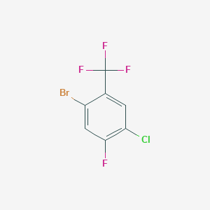 molecular formula C7H2BrClF4 B6301160 1-Bromo-4-chloro-5-fluoro-2-(trifluoromethyl)benzene CAS No. 2169320-40-3