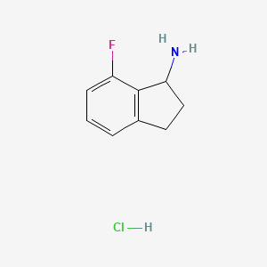 molecular formula C9H11ClFN B6301177 7-Fluoro-2,3-dihydro-1H-inden-1-amine hydrochloride CAS No. 2241594-19-2
