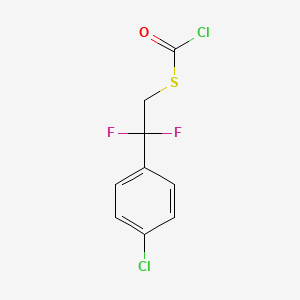 molecular formula C9H6Cl2F2OS B6301199 2-(4'-chlorophenyl)-2,2-difluoroethyl chlorothioformate CAS No. 1858251-96-3