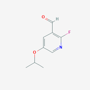 molecular formula C9H10FNO2 B6301202 2-Fluoro-5-isopropoxynicotinaldehyde CAS No. 1288999-94-9