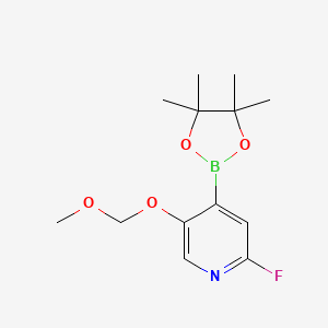 molecular formula C13H19BFNO4 B6301221 2-Fluoro-5-(methoxymethoxy)-pyridin-4-ylboronic acid pinacol ester CAS No. 2121515-16-8