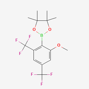 molecular formula C15H17BF6O3 B6301229 2-Methoxy-4,6-bis(trifluoromethyl)phenylboronic acid pinacol ester CAS No. 2121512-96-5