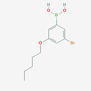 molecular formula C11H16BBrO3 B6301257 5-溴-3-戊氧基苯硼酸 CAS No. 2121512-33-0