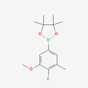 molecular formula C14H20BFO3 B6301272 4-Fluoro-3-methoxy-5-methylphenylboronic acid pinacol ester CAS No. 2121514-30-3