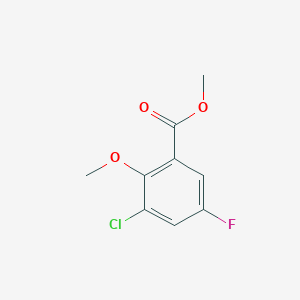 molecular formula C9H8ClFO3 B6301307 Methyl 3-chloro-5-fluoro-2-methoxybenzoate CAS No. 2105066-17-7