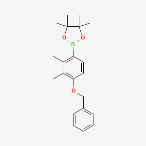 molecular formula C21H27BO3 B6301325 (4-(Benzyloxy)-2,3-dimethylphenyl)boronic acid pinacol ester CAS No. 2121514-48-3