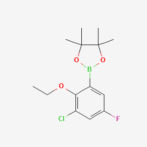 molecular formula C14H19BClFO3 B6301333 3-Chloro-2-ethoxy-5-fluorophenylboronic acid pinacol ester CAS No. 2121511-33-7