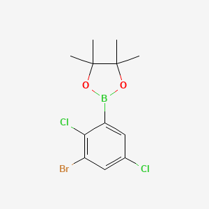 molecular formula C12H14BBrCl2O2 B6301349 3-Bromo-2,5-dichlorophenylboronic acid pinacol ester CAS No. 2121515-15-7