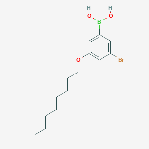 molecular formula C14H22BBrO3 B6301356 3-Bromo-5-octyloxyphenylboronic acid CAS No. 2121512-47-6
