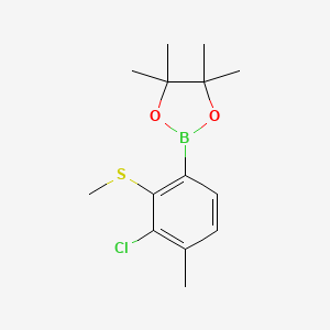 molecular formula C14H20BClO2S B6301364 3-Chloro-4-methyl-2-(methylthio)phenylboronic acid pinacol ester CAS No. 2121512-63-6