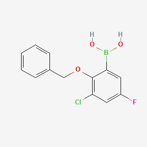 molecular formula C13H11BClFO3 B6301384 2-Benzyloxy-3-chloro-5-fluorophenylboronic acid CAS No. 2121513-11-7