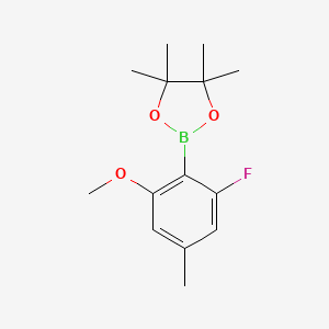 molecular formula C14H20BFO3 B6301396 2-Fluoro-6-methoxy-4-methylphenylboronic acid pinacol ester CAS No. 2121513-46-8