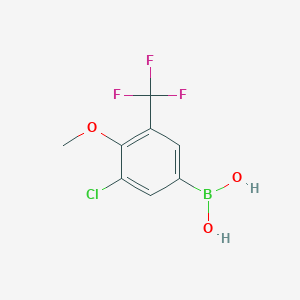 molecular formula C8H7BClF3O3 B6301403 3-Chloro-4-methoxy-5-(trifluoromethyl)phenylboronic acid CAS No. 2121515-22-6