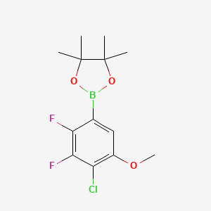 molecular formula C13H16BClF2O3 B6301432 4-Chloro-2,3-difluoro-5-methoxyphenylboronic acid pinacol ester, 95% CAS No. 2121511-96-2