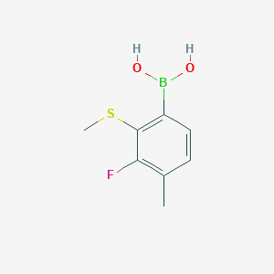molecular formula C8H10BFO2S B6301435 3-Fluoro-4-methyl-2-(methylthio)phenylboronic acid;  95% CAS No. 2121512-42-1