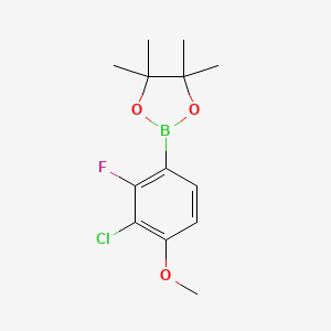 molecular formula C13H17BClFO3 B6301439 3-Chloro-2-fluoro-4-methoxyphenylboronic acid pinacol ester CAS No. 2121512-36-3