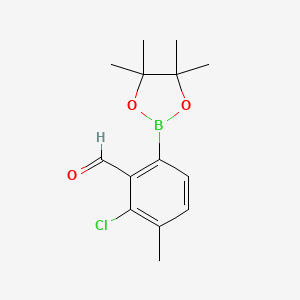 molecular formula C14H18BClO3 B6301446 3-氯-2-甲酰基-4-甲基苯基硼酸二缩酚酯 CAS No. 2121513-75-3