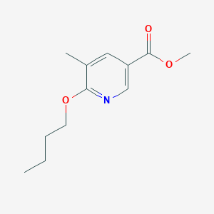 molecular formula C12H17NO3 B6301454 Methyl 6-butoxy-5-methylpyridine-3-carboxylate CAS No. 2121515-26-0