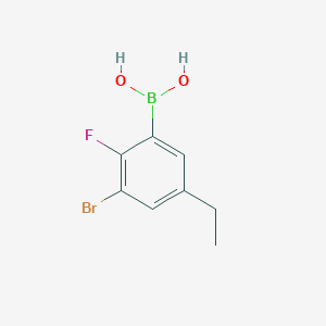 molecular formula C8H9BBrFO2 B6301472 3-Bromo-5-ethyl-2-fluorophenylboronic acid CAS No. 2121512-65-8