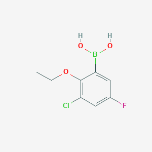 molecular formula C8H9BClFO3 B6301479 3-Chloro-2-ethoxy-5-fluorophenylboronic acid CAS No. 2121512-18-1