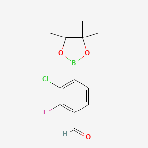 molecular formula C13H15BClFO3 B6301488 2-Chloro-3-fluoro-4-formylphenylboronic acid pinacol ester CAS No. 2121514-29-0