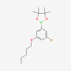 molecular formula C17H26BBrO3 B6301494 5-Bromo-3-pentyloxyphenylboronic acid pinacol ester CAS No. 2121513-54-8