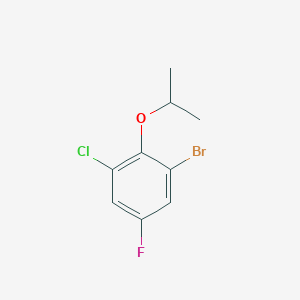 molecular formula C9H9BrClFO B6301528 6-溴-2-氯-4-氟-1-异丙氧基苯 CAS No. 2121513-49-1