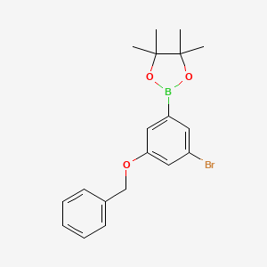molecular formula C19H22BBrO3 B6301530 3-(Benzyloxy)-5-bromophenylboronic acid pinacol ester CAS No. 2121515-34-0
