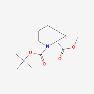 molecular formula C13H21NO4 B6301548 O2-叔丁基 O1-甲基 2-氮杂双环[4.1.0]庚烷-1,2-二羧酸酯 CAS No. 2106477-57-8