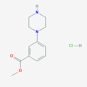 molecular formula C12H17ClN2O2 B6301558 3-(哌嗪-1-基)苯甲酸甲酯HCl CAS No. 2208746-53-4