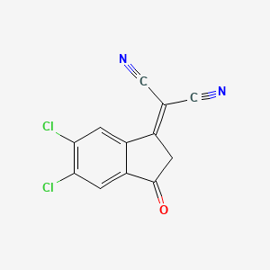 molecular formula C12H4Cl2N2O B6301561 2-(5,6-二氯-3-氧代-2,3-二氢-1H-茚-1-亚甲基)丙二腈 CAS No. 2197167-50-1