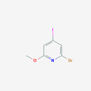 molecular formula C6H5BrINO B6301562 2-Bromo-4-iodo-6-methoxypyridine CAS No. 2384576-93-4