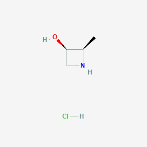 molecular formula C4H10ClNO B6301564 (2R,3R)-2-Methylazetidin-3-ol hydrochloride CAS No. 2231664-90-5