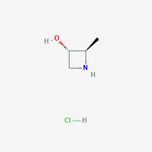 molecular formula C4H10ClNO B6301571 (2R,3S)-2-Methylazetidin-3-ol hydrochloride CAS No. 2725774-28-5