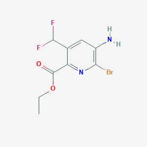 molecular formula C9H9BrF2N2O2 B6301579 Ethyl 5-amino-6-bromo-3-(difluoromethyl)picolinate CAS No. 1806814-34-5