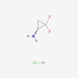 molecular formula C3H6ClF2N B6301635 (1R)-2,2-Difluorocyclopropan-1-amine hydrochloride CAS No. 2089150-96-7