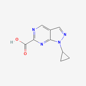 molecular formula C9H8N4O2 B6301641 1-Cyclopropyl-1H-pyrazolo[3,4-d]pyrimidine-6-carboxylic acid CAS No. 2230521-72-7