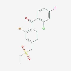 [2-Bromo-4-[(ethylsulfonyl)methyl]phenyl](2-chloro-4-fluorophenyl)methanone