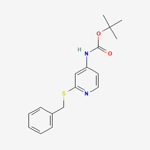 t-Butyl 2-(benzylthio)pyridin-4-ylcarbamate, 99%