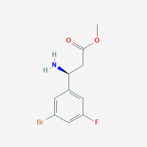 Methyl (3S)-3-amino-3-(3-bromo-5-fluorophenyl)propanoate HCl salt, 95%