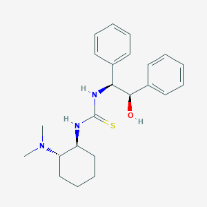 molecular formula C23H31N3OS B6301776 N-[(1S,2S)-2-(Dimethylamino)cyclohexyl]-N'-[(1S,2R)-2-hydroxy-1,2-diphenylethyl]thiourea, 98%, (99% ee) CAS No. 2459946-08-6